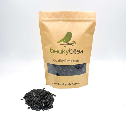 BeakyBites Black Sunflower Seeds for Birds - 1.5kg Bag